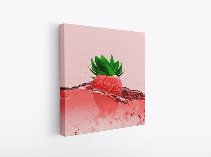 캔버스 액자(정사각)-22AF024 상큼한 딸기 디자인 액자