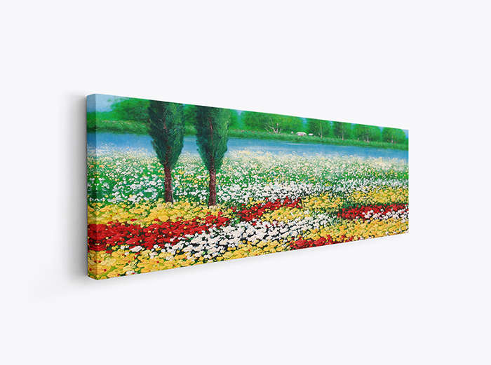 캔버스 액자(와이드)-09P013AF 꽃밭 그림 아크릴 풍경화