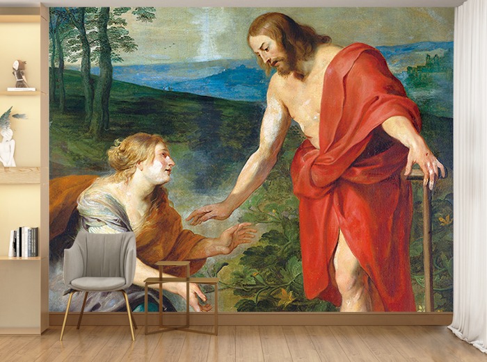 명화벽지 23p269 루벤스 Peter Paul Rubens - Christ Appeard to Mary Magdalene 예수님 성화 3폭(주문 제작도 가능)