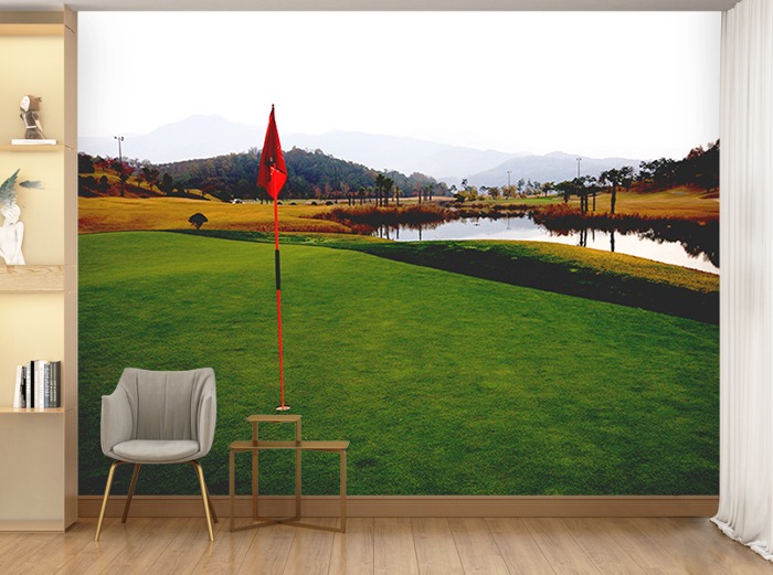 골프 전경 벽지-11PH035 골프장 풍경 3폭(주문 제작도 가능)