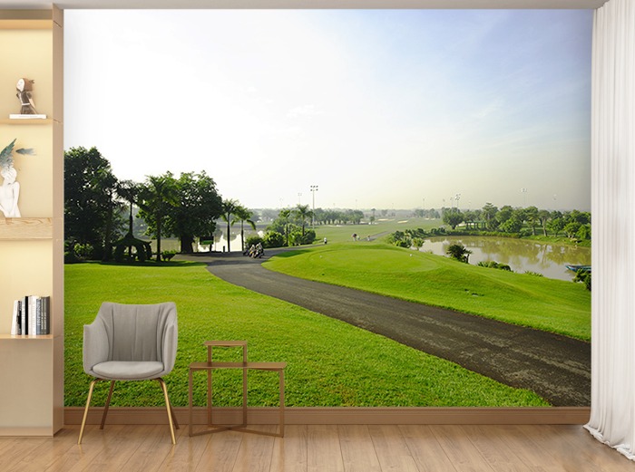 골프 전경 벽지-10PH024 골프장 풍경 3폭(주문 제작도 가능)
