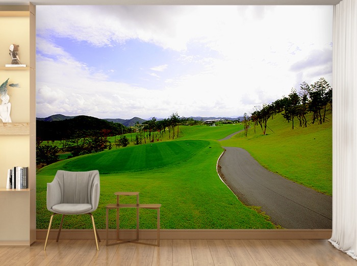 골프 전경 벽지-10PH051 골프장 풍경 3폭(주문 제작도 가능)