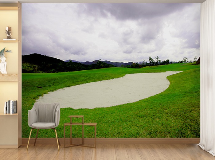 골프 전경 벽지-10PH049 골프장 풍경 3폭(주문 제작도 가능)