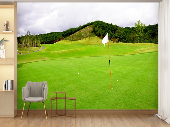 골프 전경 벽지-10PH047 골프장 풍경  3폭(주문 제작도 가능)