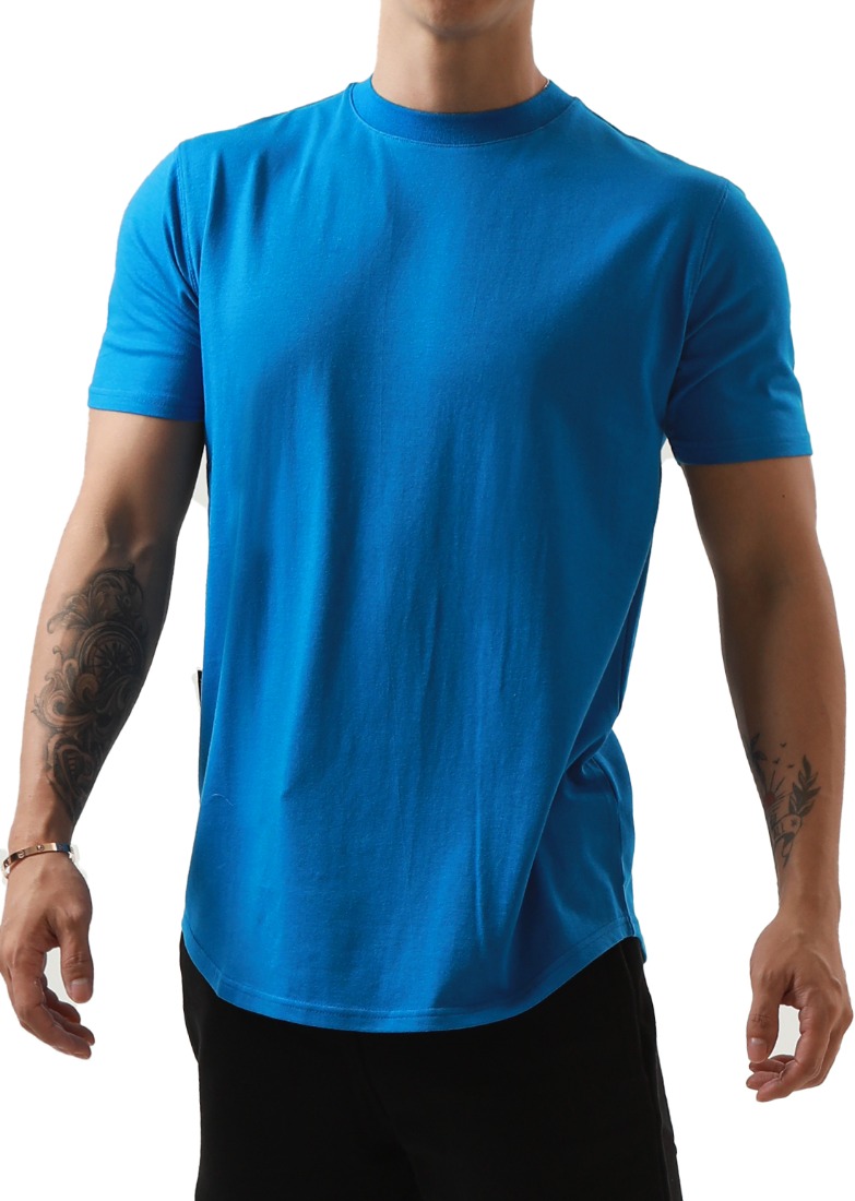 데일리 무지 머슬핏 티셔츠 (블루)
