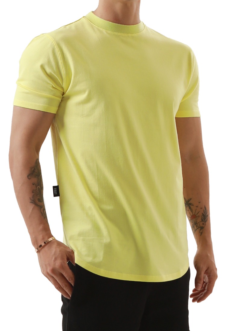 데일리 무지 머슬핏 티셔츠 (옐로우)