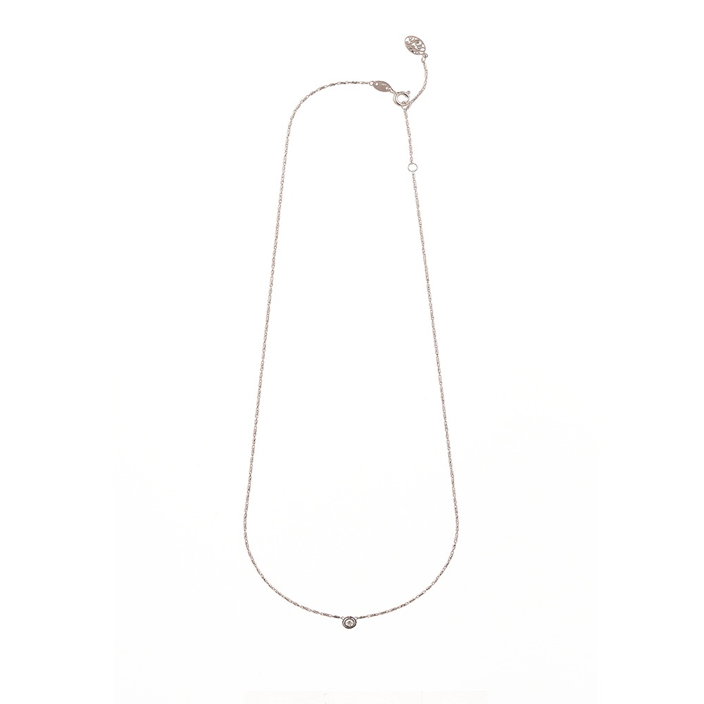 [★0.1ct 예약주문][Diamante] 다이아(Dia1) White Necklace 42cm