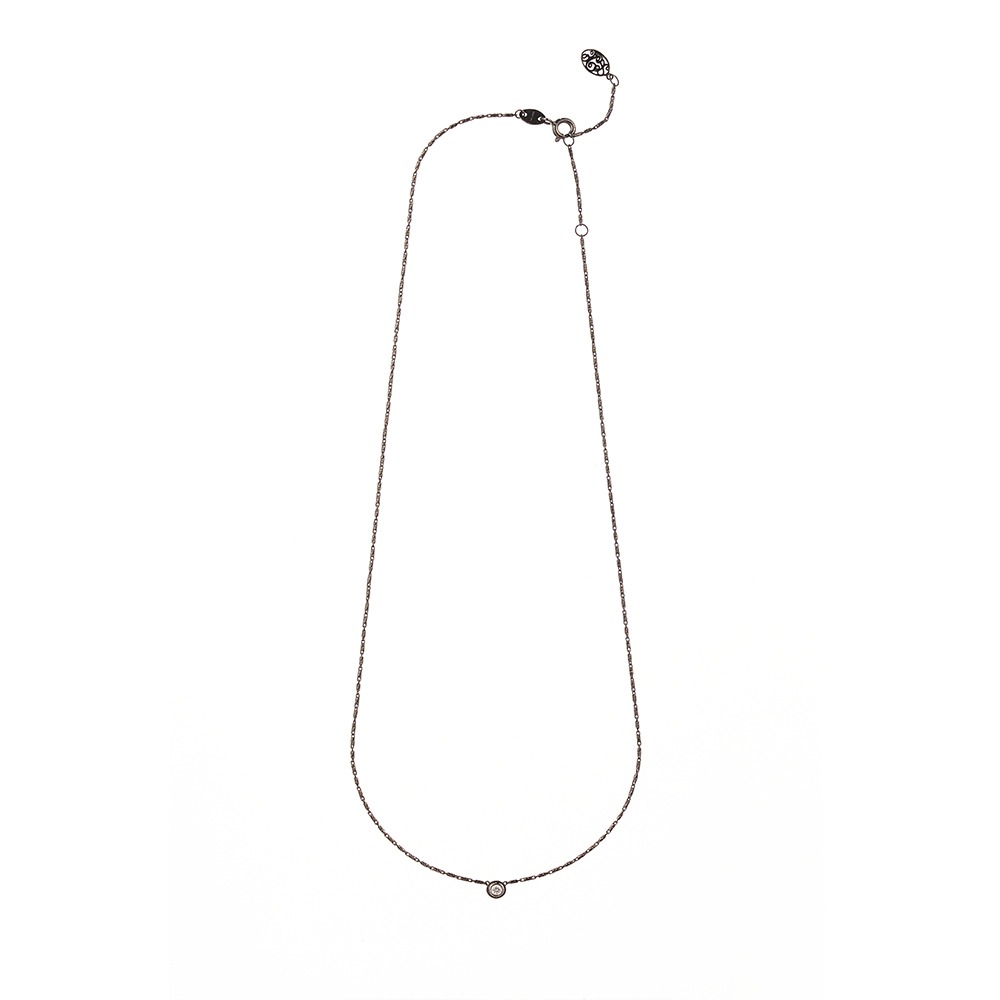 [★예약주문][Diamante] 다이아(Dia1) Black Necklace 42cm