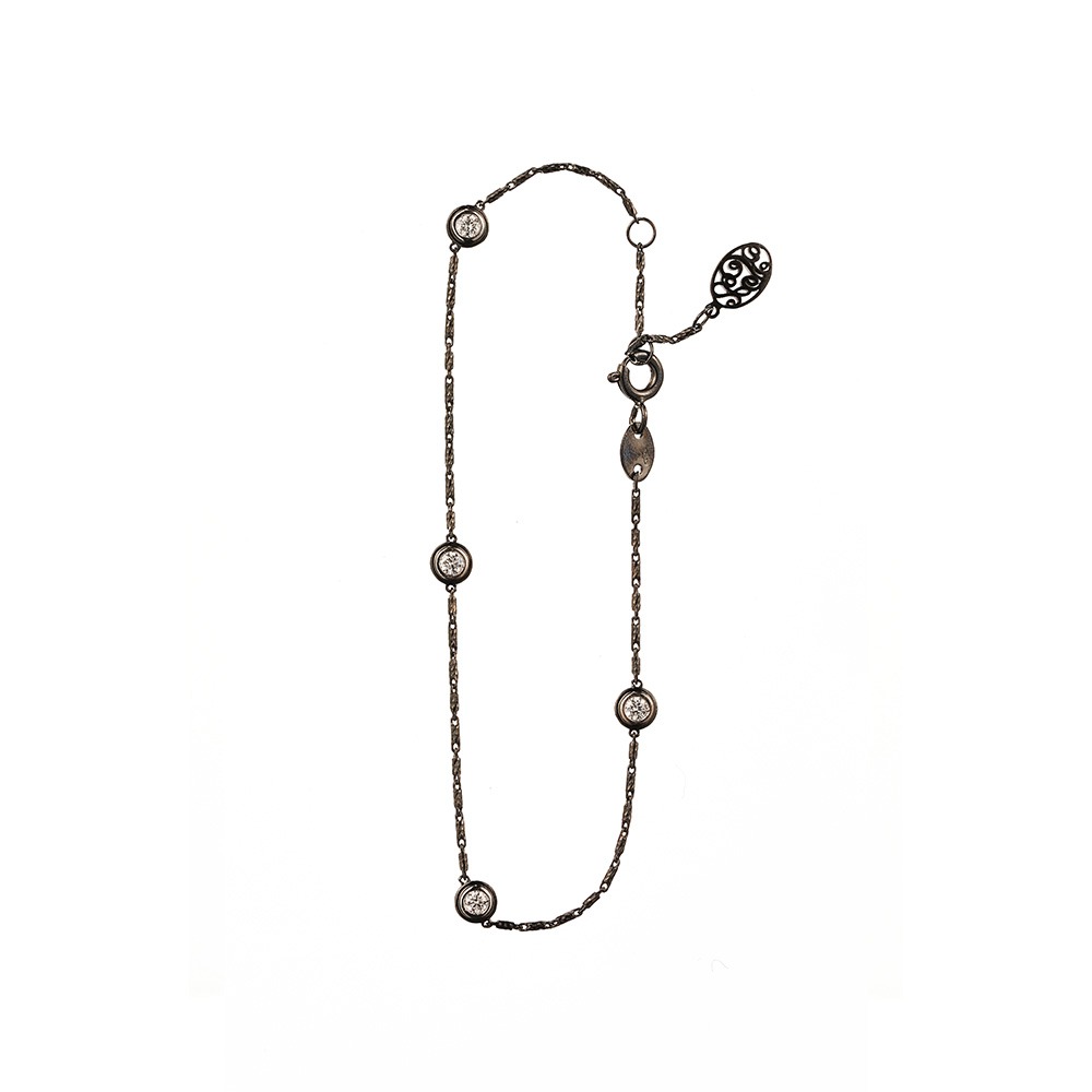 [Diamante] 다이아(Dia4) Black Bracelet 17.5cm