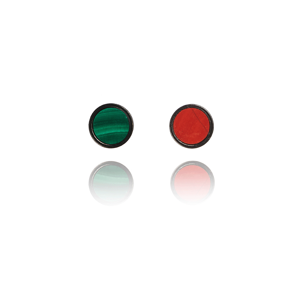 [Farfalla] Black Green &amp; Black Red Stone (2pc) 스페셜 세트 구성