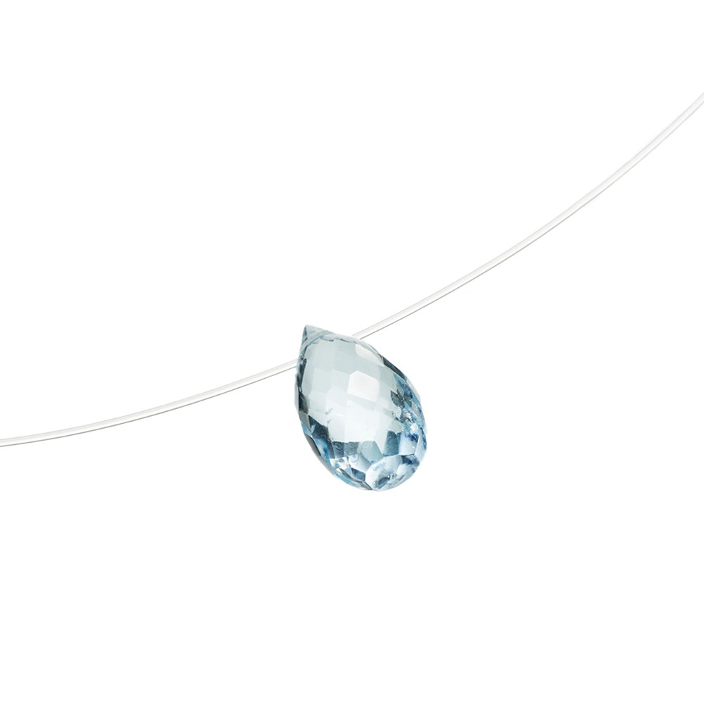 ★주문 폭주★ Aquamarine Floating Necklace