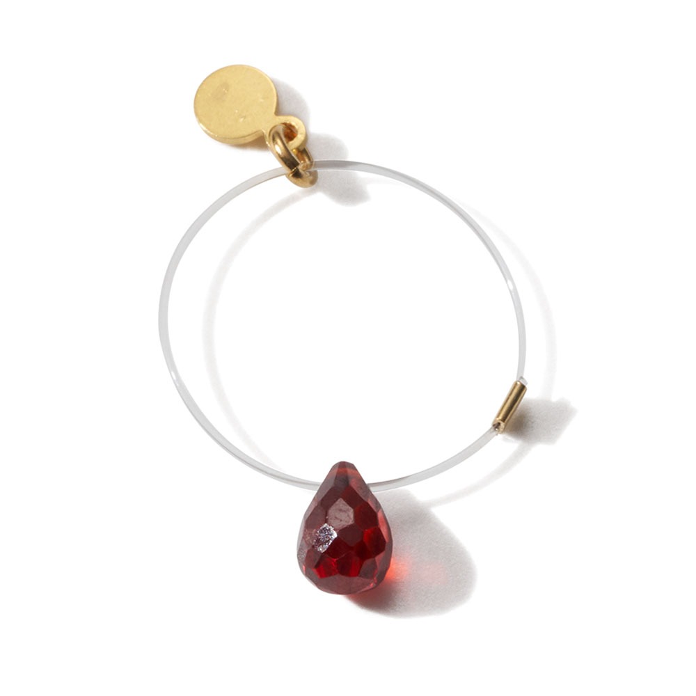 Red Zircon Floating Ring