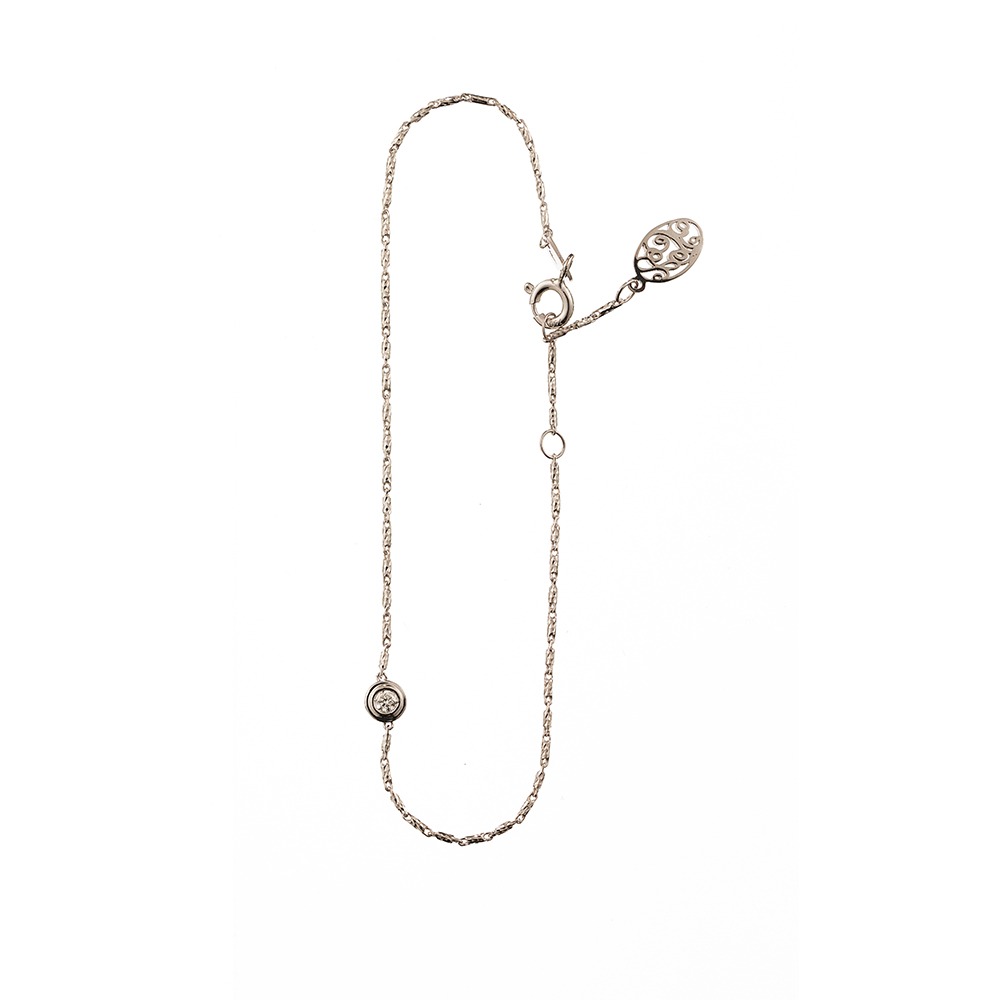 [Diamante] Dia1 White Bracelet 17.5cm