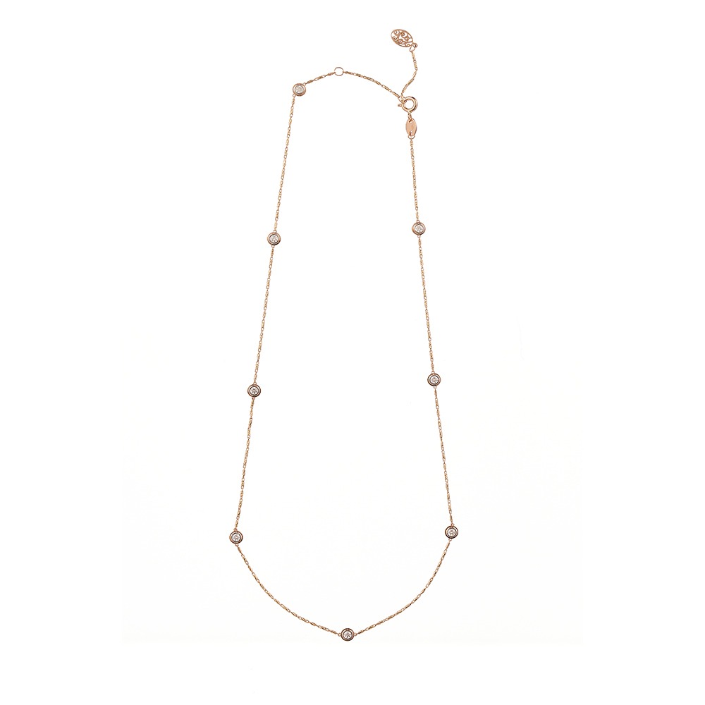 [Diamante] Dia8 Yellow Pink Necklace 42cm
