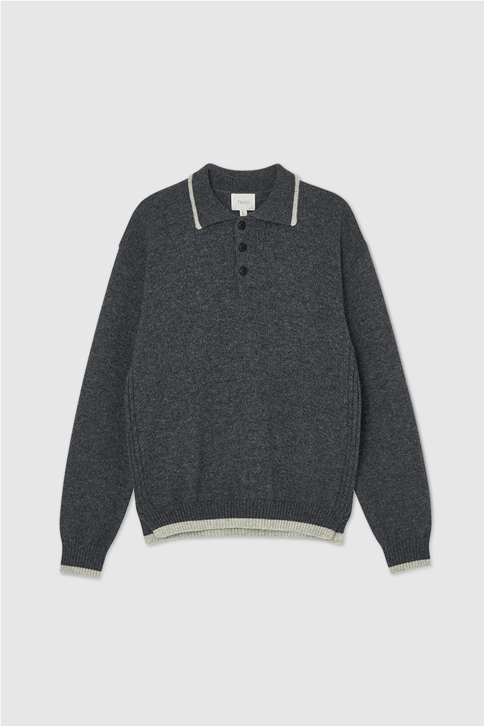 KID MOHAIR KNIT CHARCOAL