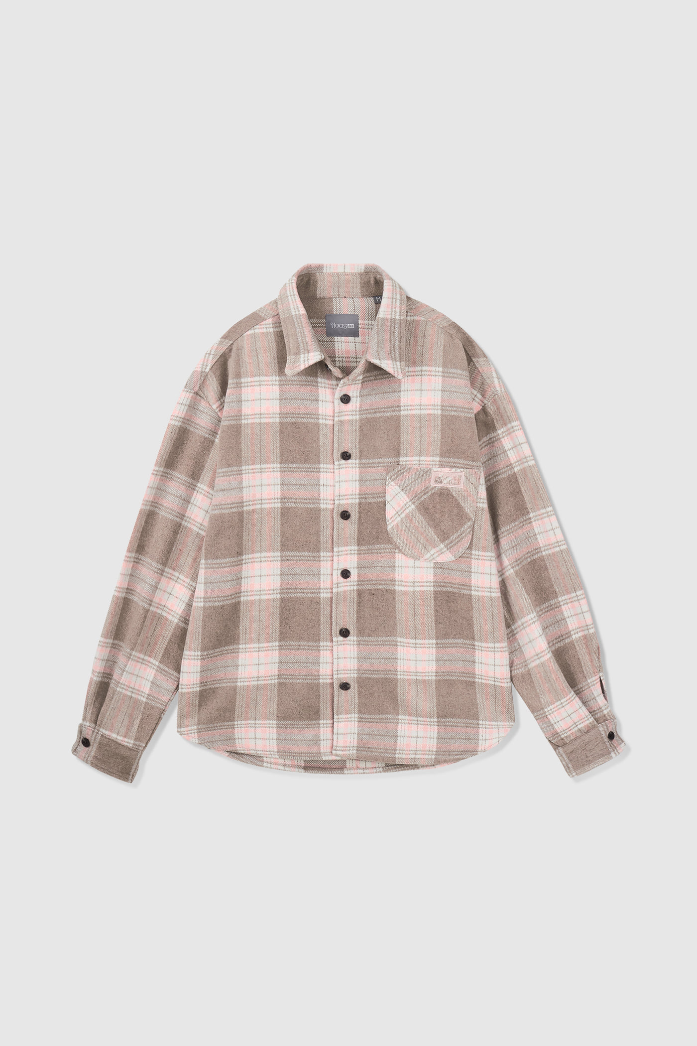 DAY LOGO FLANNEL SHIRTS  PINK
