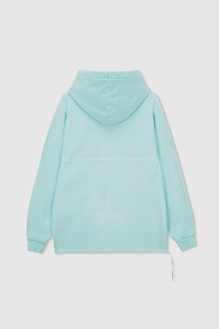 GARMENT DYED HOODIE SKY BLUE