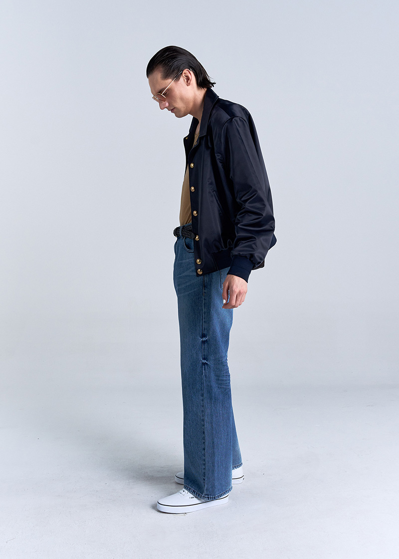 【NOICE】 COTTON RIBBED LONG SLEEVES HENLEY NECK /追跡付 COTTON RIBBED LONG SLEEVES HENLEY NECK - BLACK - NOICE