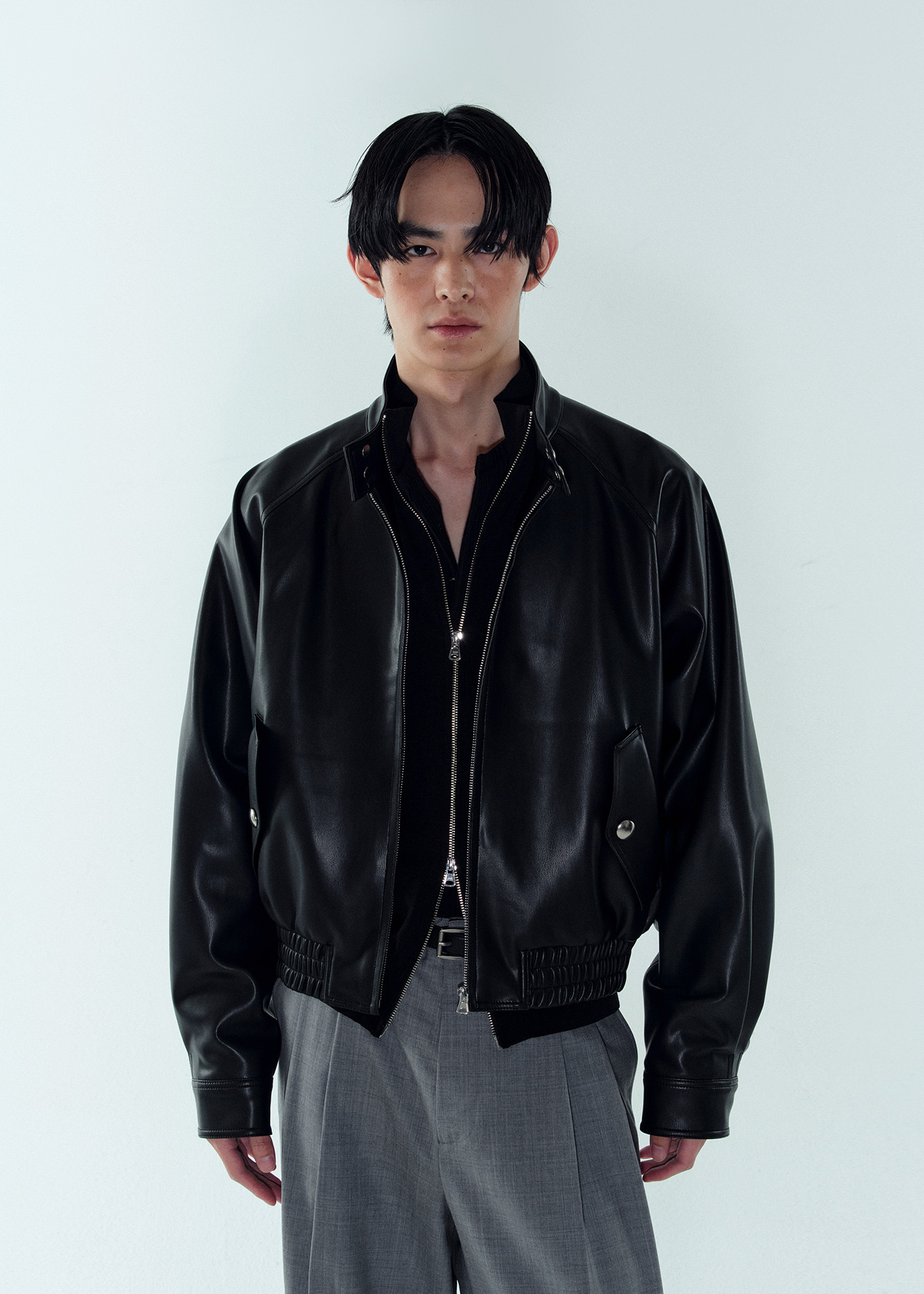 ウォンビン着 NOICE PURE COLLAR LEATHER JACKET Outerwear - NOICE
