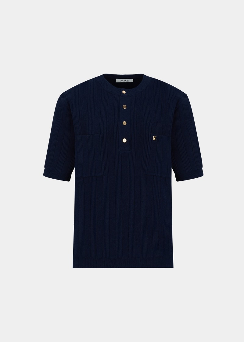 【NOICE】 HENLEY CASHMERE BLEND KNIT TOP / 追跡付 NOICE】 HENLEY CASHMERE BLEND KNIT TOP / 追跡付