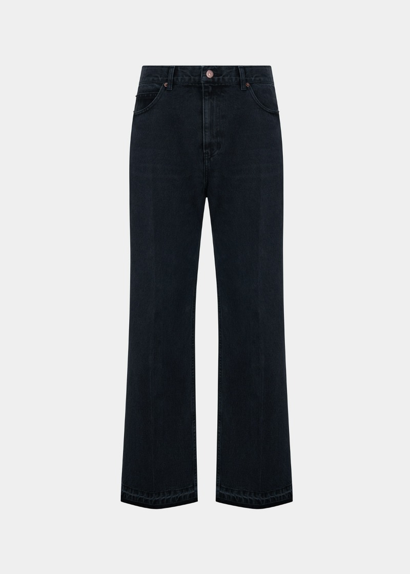 W STRIPED RIBBON KNOT TOP - BLACK - NOICE