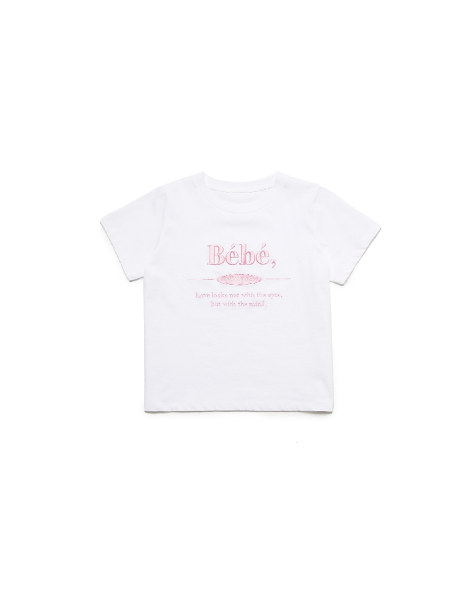 Sequential delivery on 5/13] Bébé Soft Embo T-shirts [WHITE