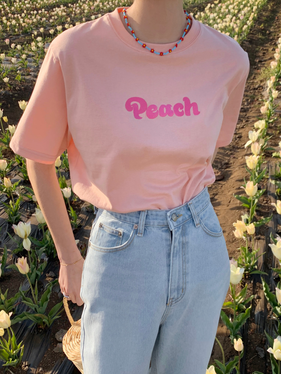 [66% SALE] Peach T-shirts [Salmon pink]