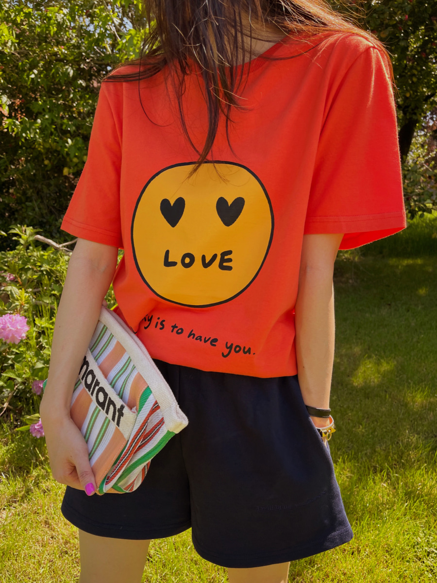 [65% SALE] Smile T-shirts [orange]