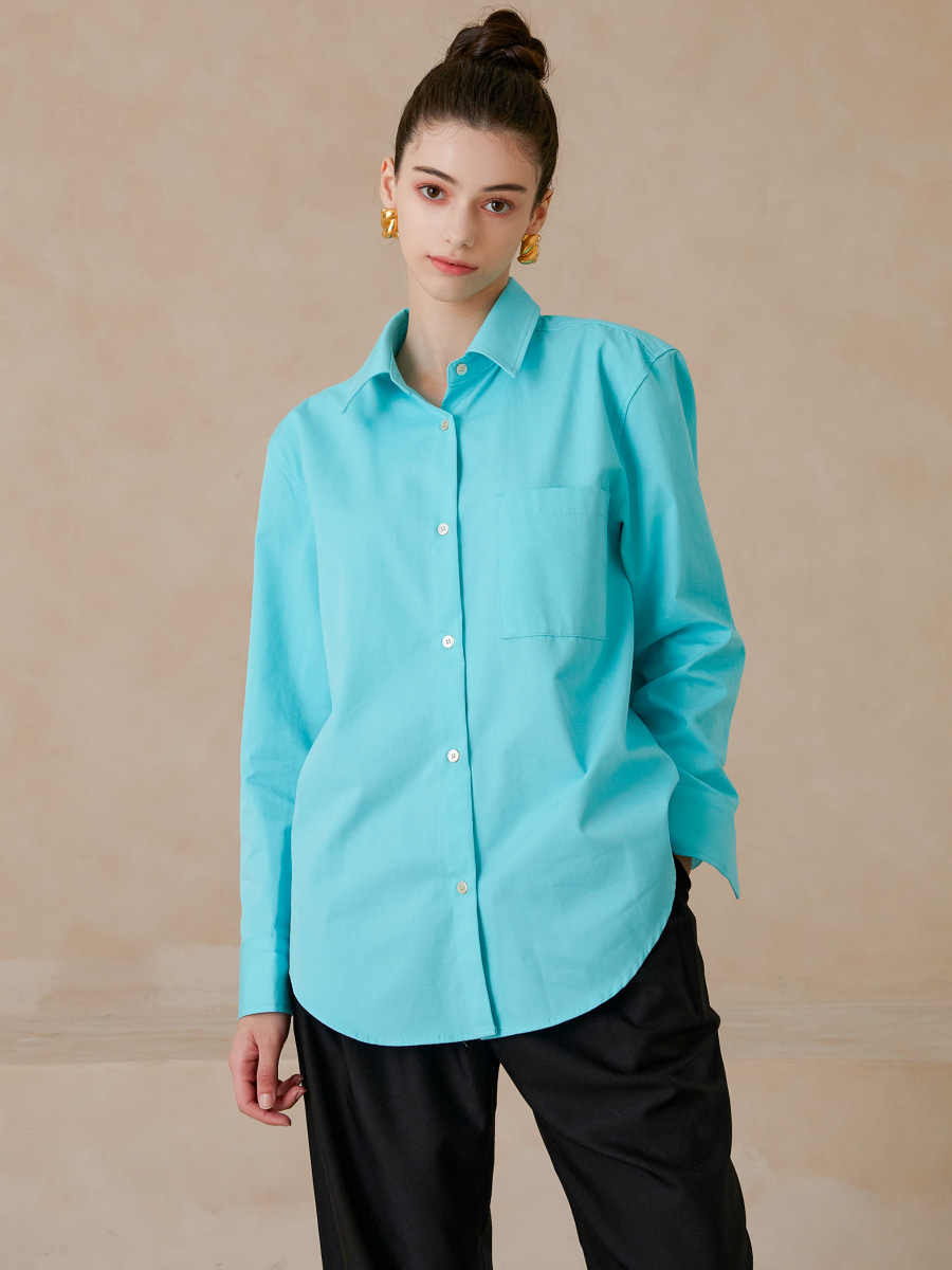 [50% SALE] Cotton Basic Shirts [emerald]