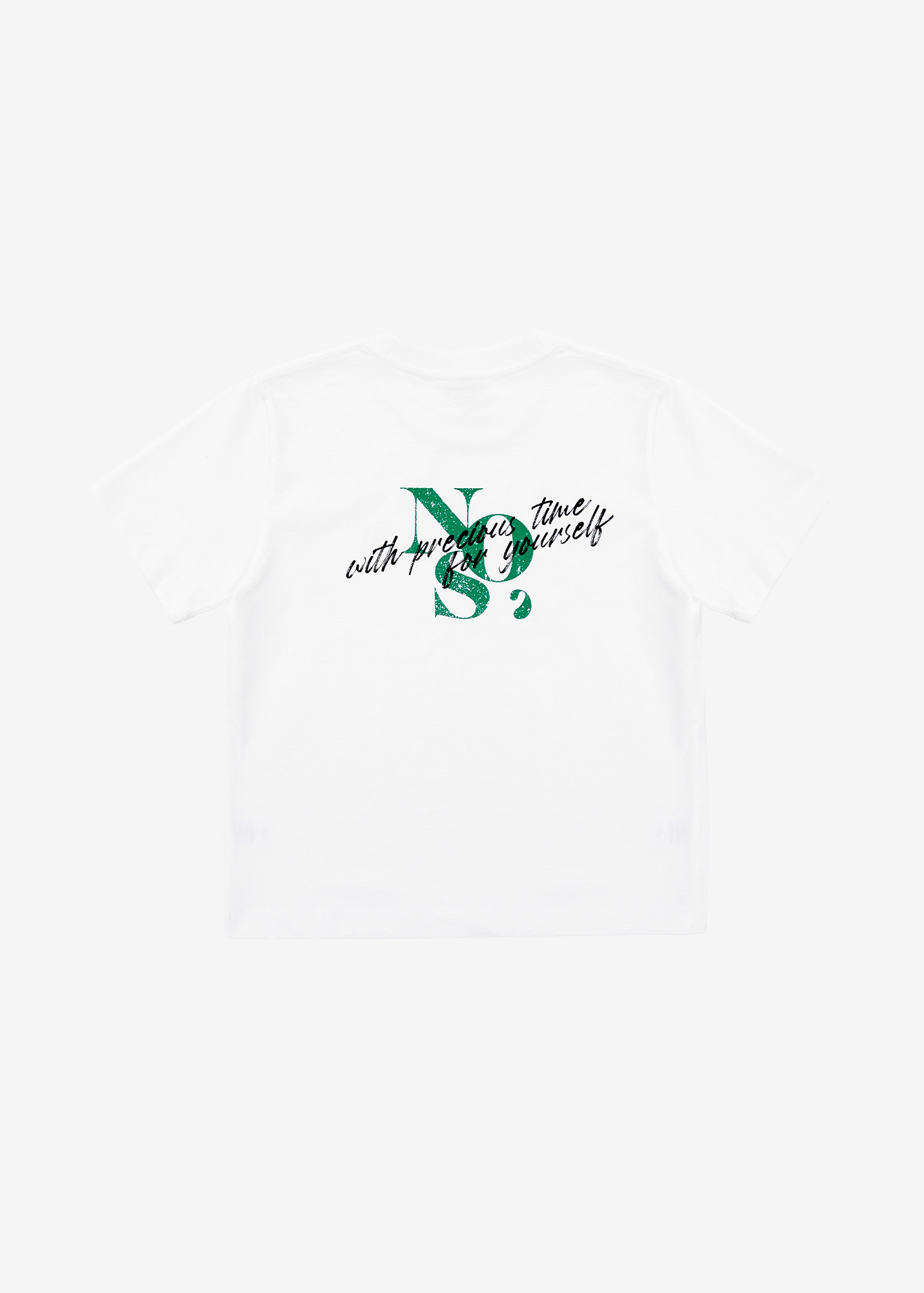 NOS7 KIDS 스크레치 로고 티셔츠 - 화이트