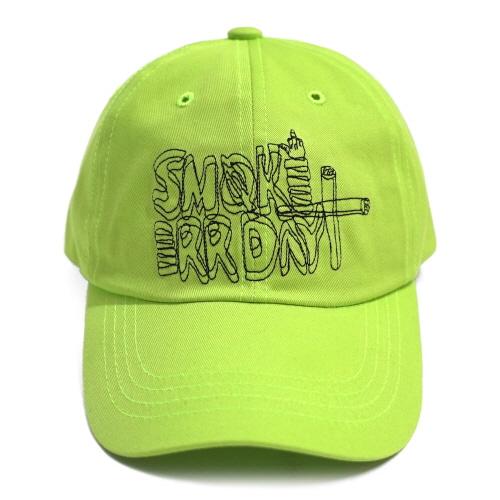 Smoke Err Day Ball Cap - Yellow Green