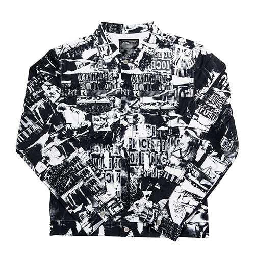 TORN PICTURES ALL PRINT TRUCKER JACKET - O/C