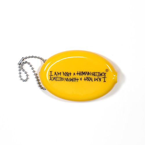 I AM NOT A HUMANBEING COIN POUCH - YELLOW
