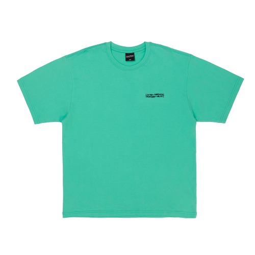 Embroidery Front Short Sleeve T-Shirt - MINT