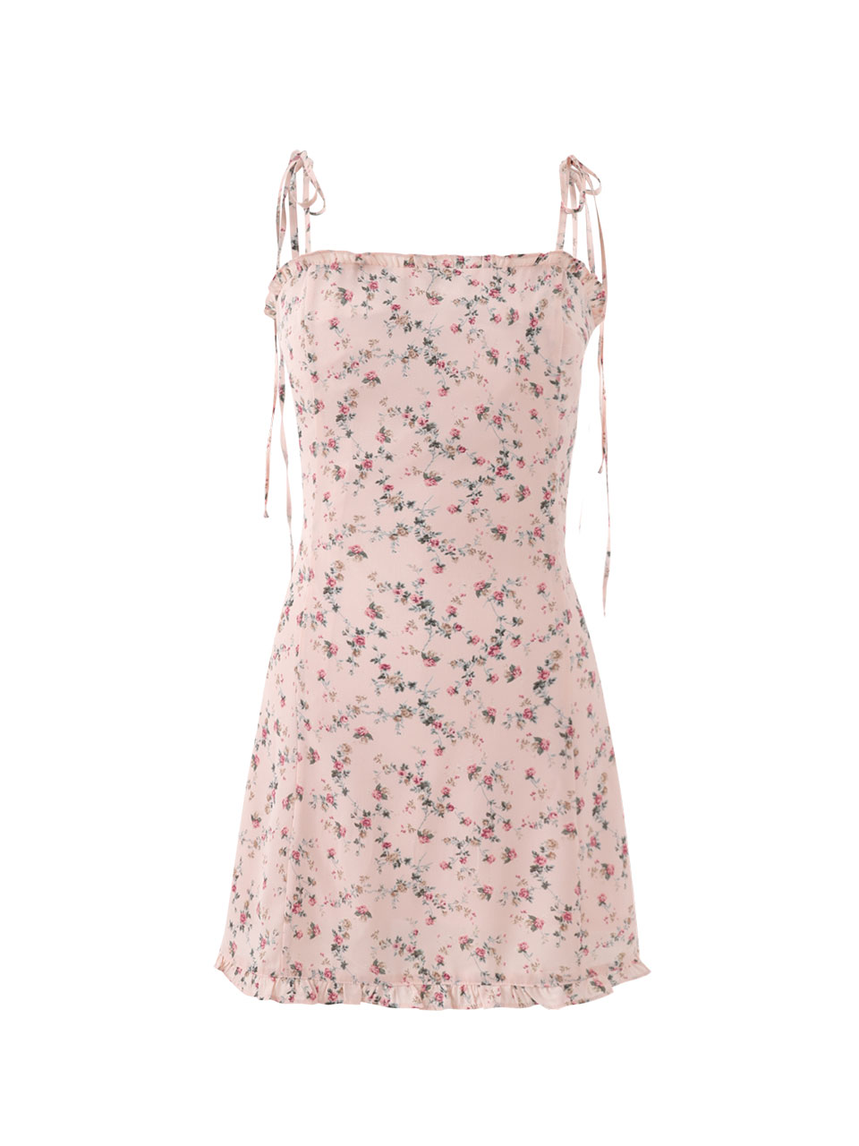 [S Size 6/5 예약배송] [카리나, 레이, 설윤 착용] Frill mini dress (pink)