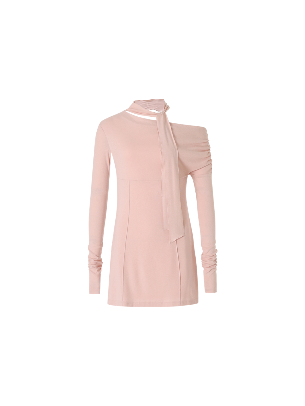 【Not your rose】Shirring scarf dress Shirring scarf dress (Pink) - Not your rose