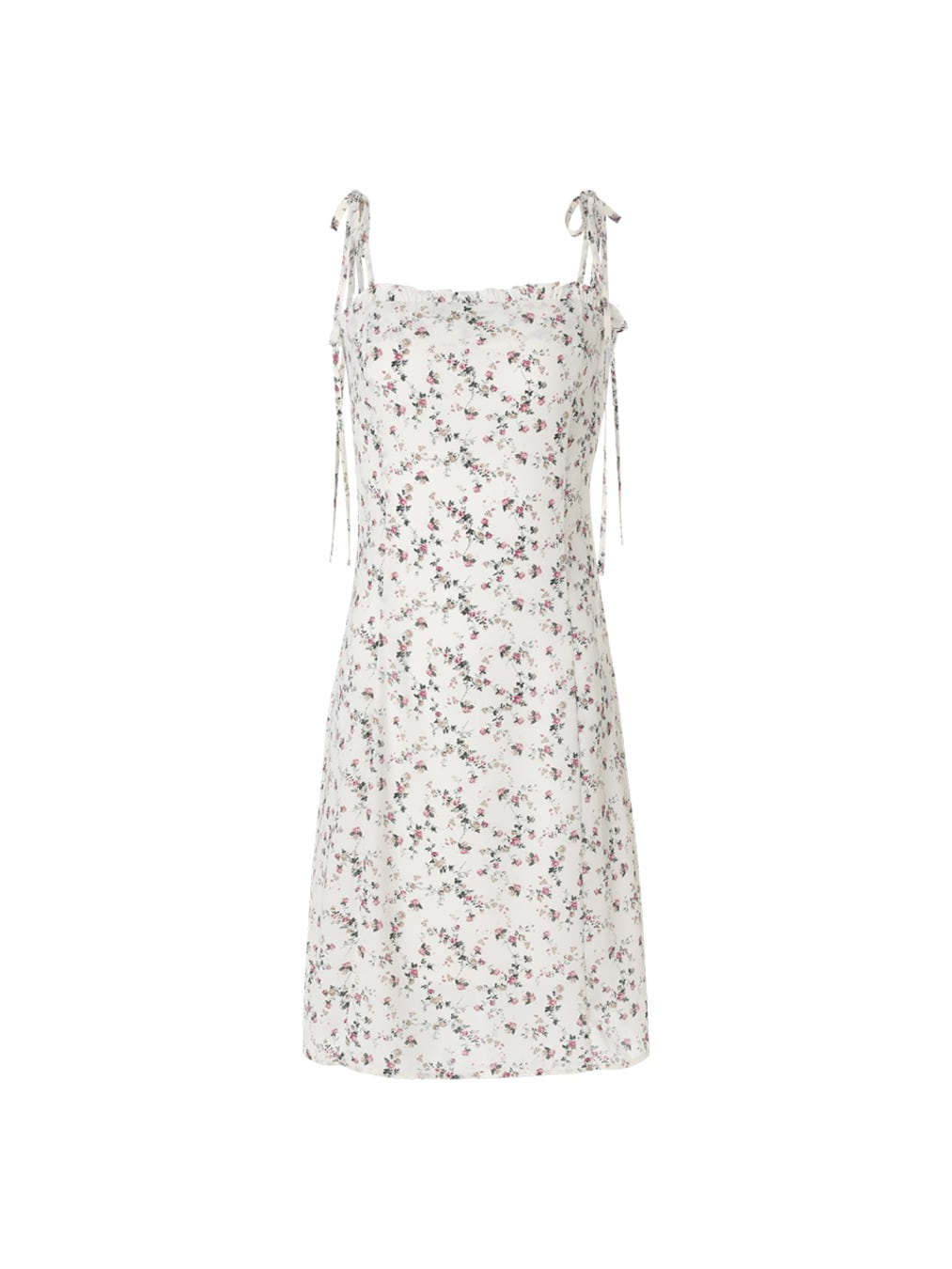 Frill midi dress (Black) - Not your rose