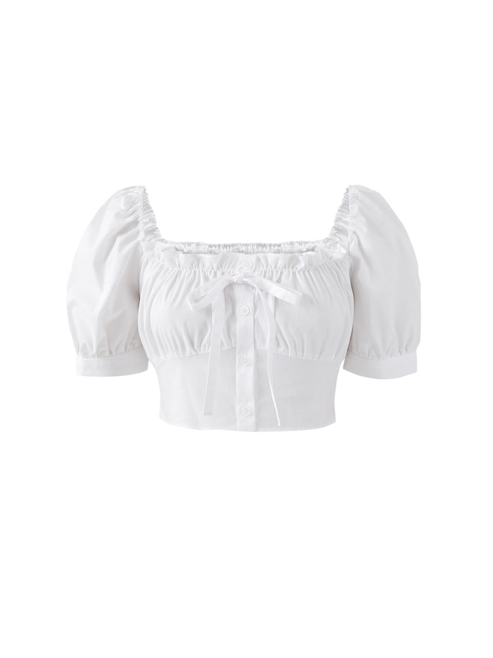 아이즈원 민주, 배우 신수현 착용 Square crop blouse (white)