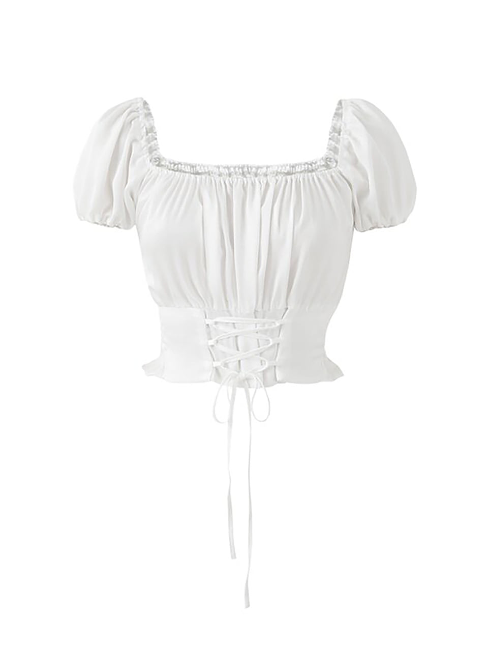 [8월 31일 예약배송] 에스파 카리나, 한소희 착용 Corset crop blouse (white)