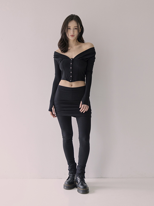 Giselle layered pants (Black)