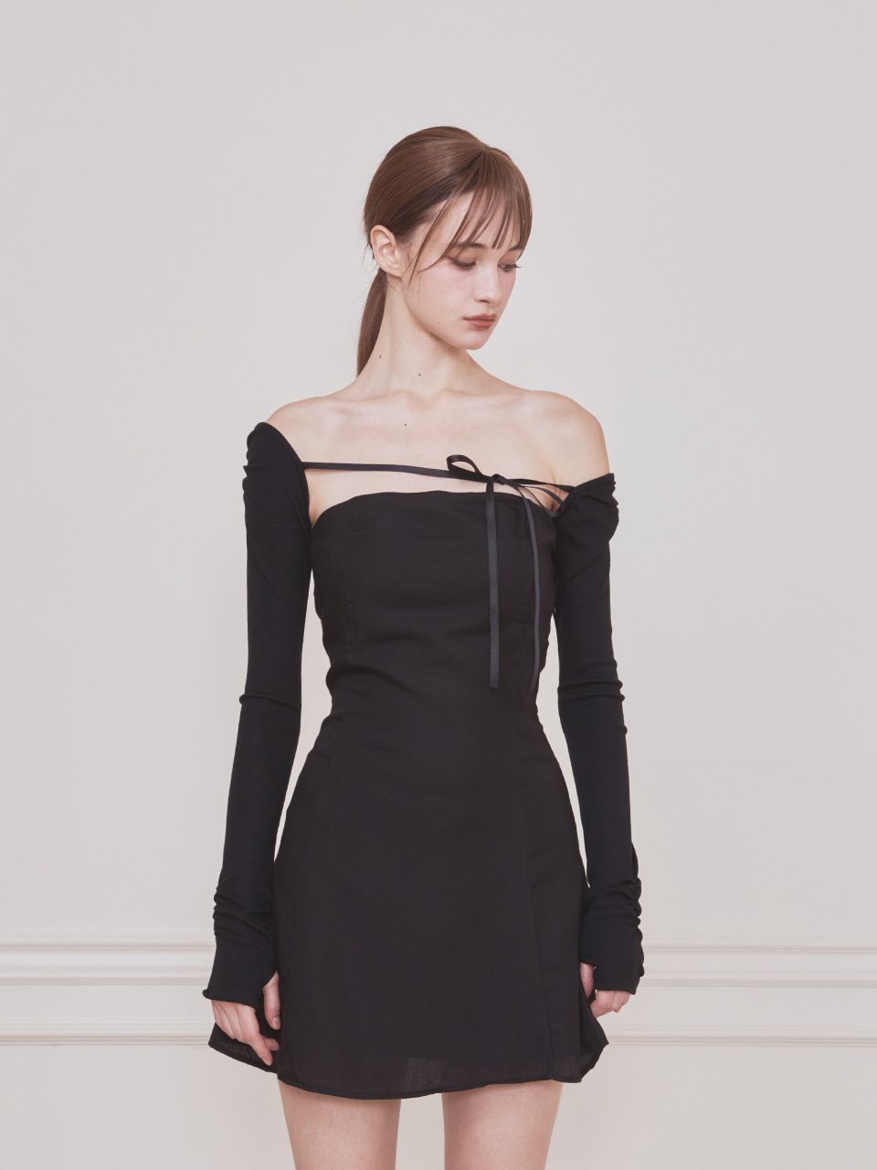 NOT YOUR ROSE ♥ Fay bolero dress /追跡付 19th Reorder]Fay bolero dress (Black) - Not your rose