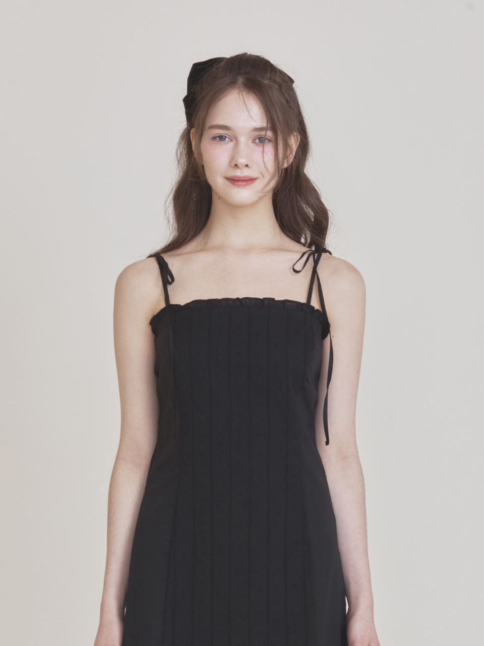 ◇Not your rose◇ Lace frill midi dress (2 colors) Lace frill midi dress (Black) - Not your rose