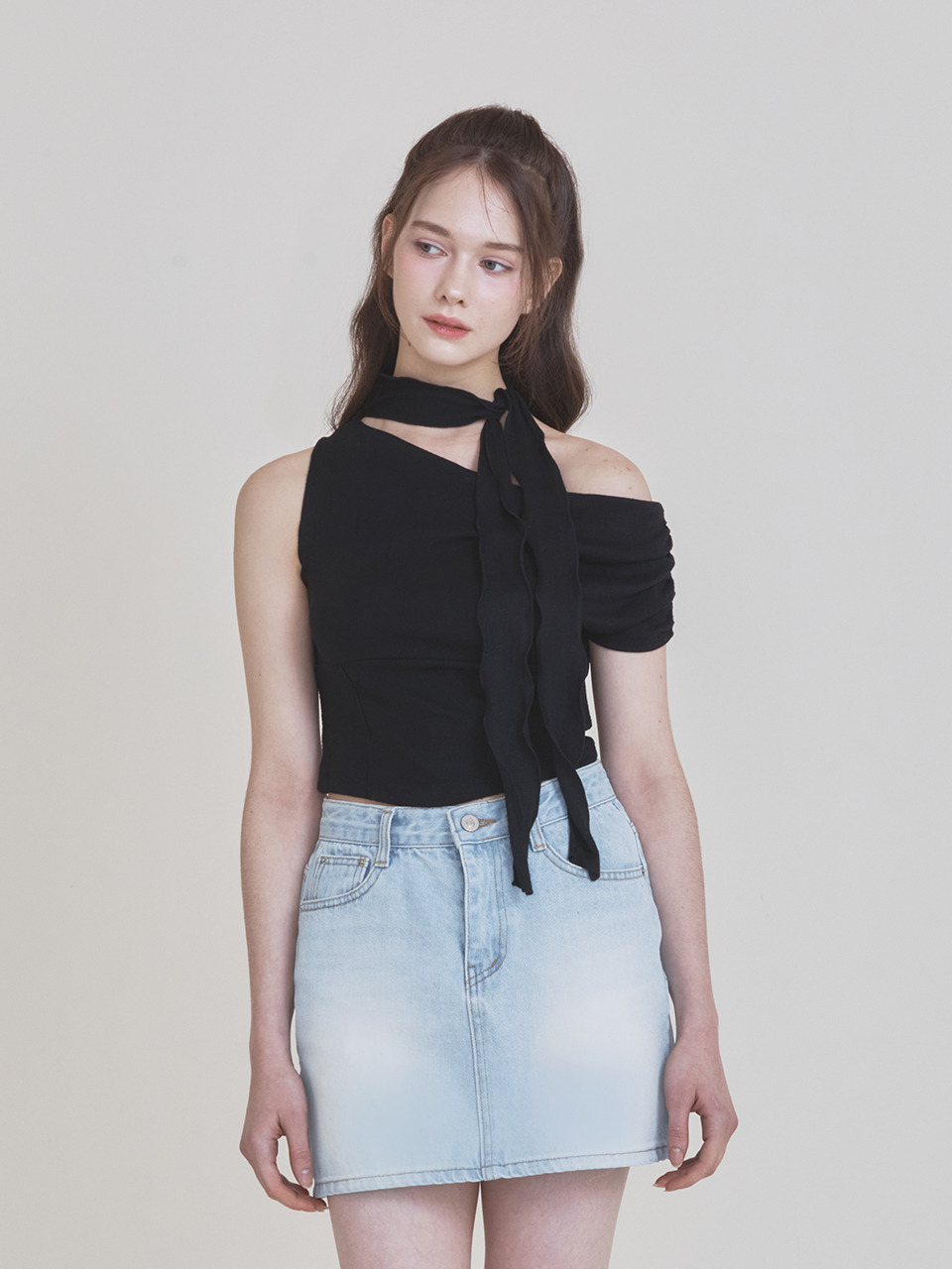 NOT YOUR ROSE ♥ Sera top / 追跡付 2nd Reorder]Sera top (Black) - Not your rose