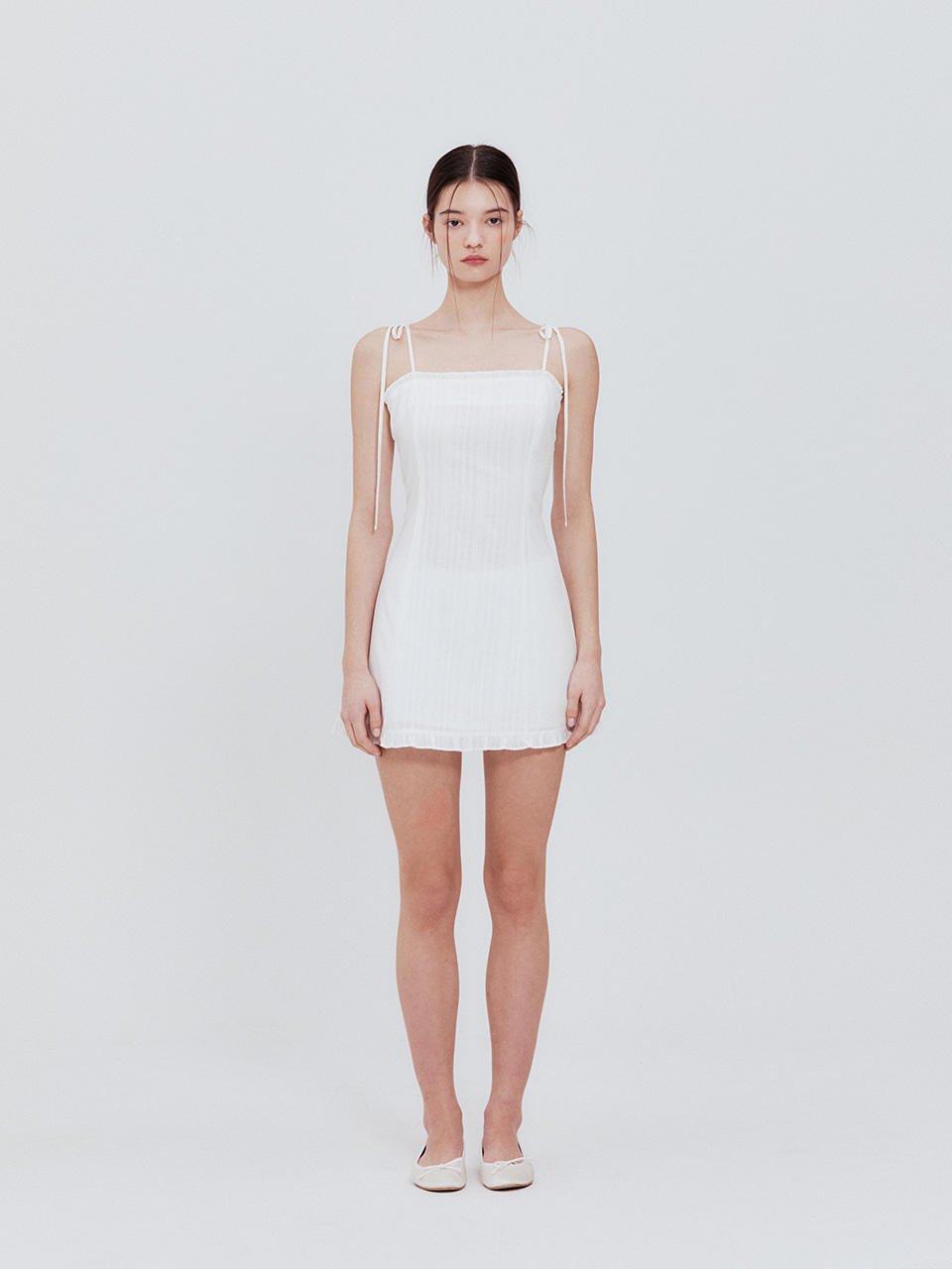 Lace frill mini dress (Ivory) - Not your rose Lace frill mini dress (Ivory) - Not your rose