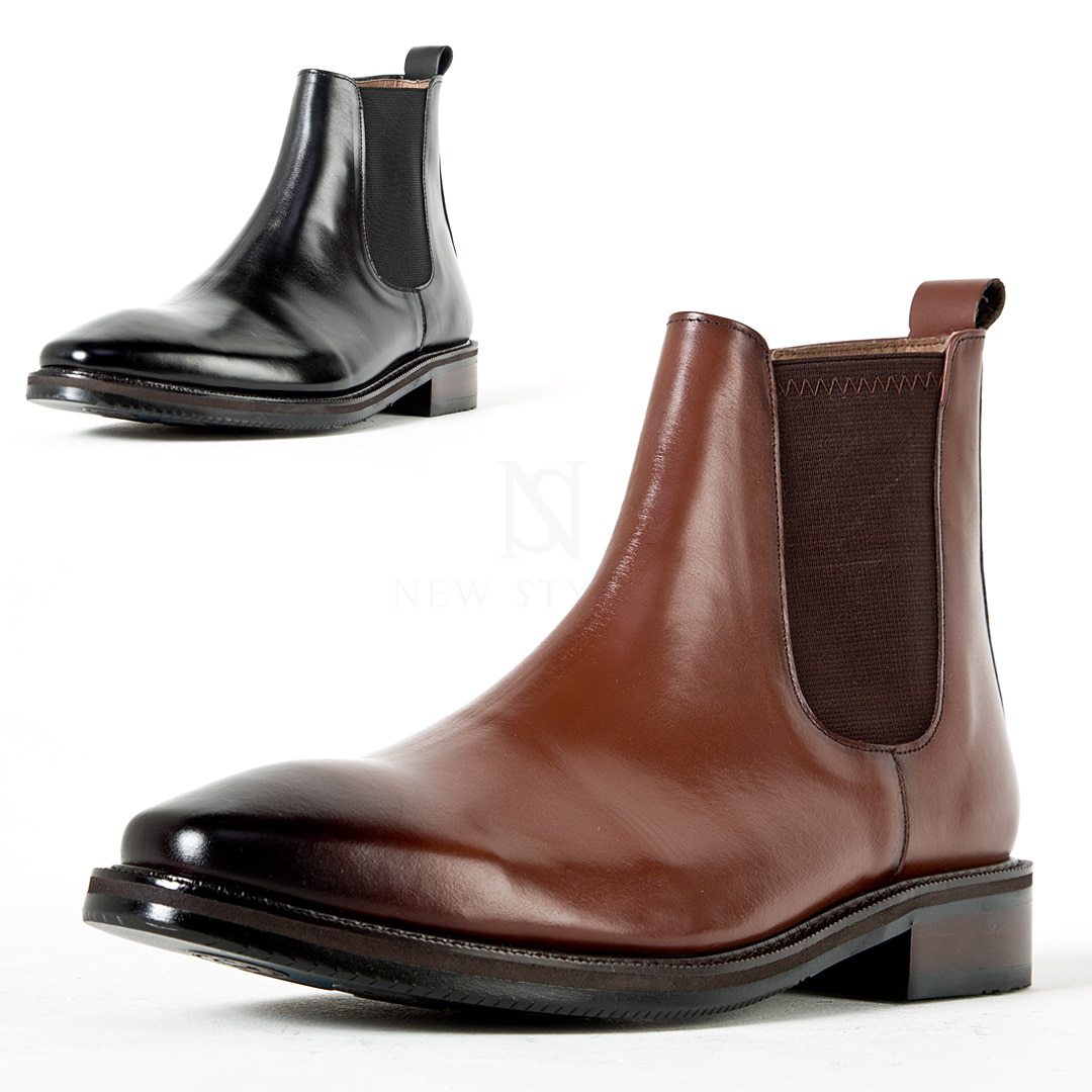 Mixed regular sole chelsea boots