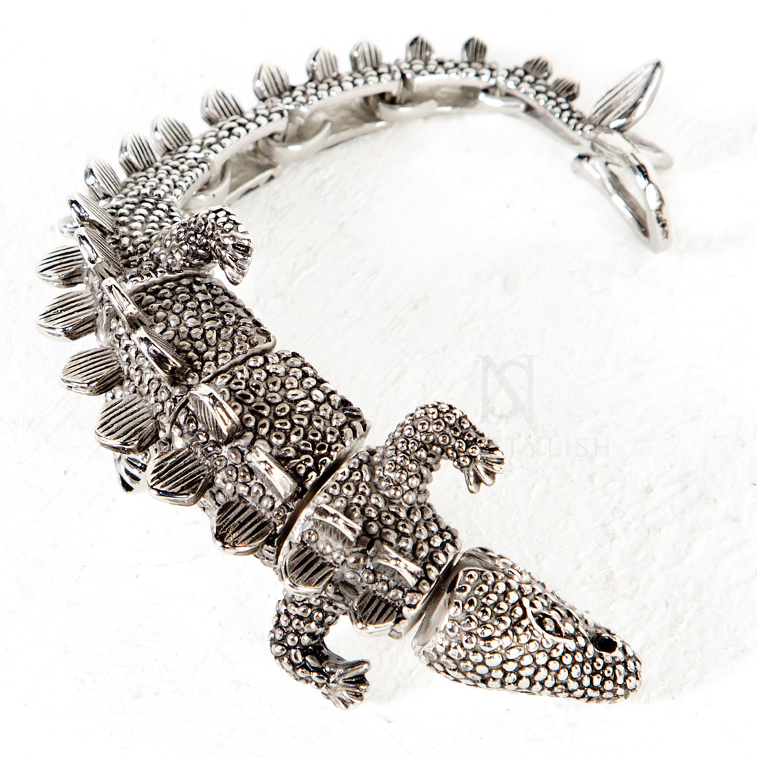 Metal dinosaur joint bracelet