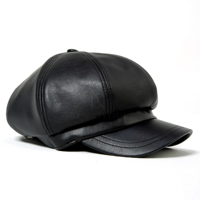 Leather octagonal cap