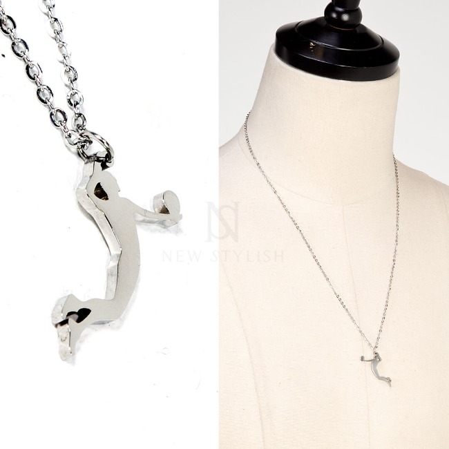 Basketball man charm chain necklace