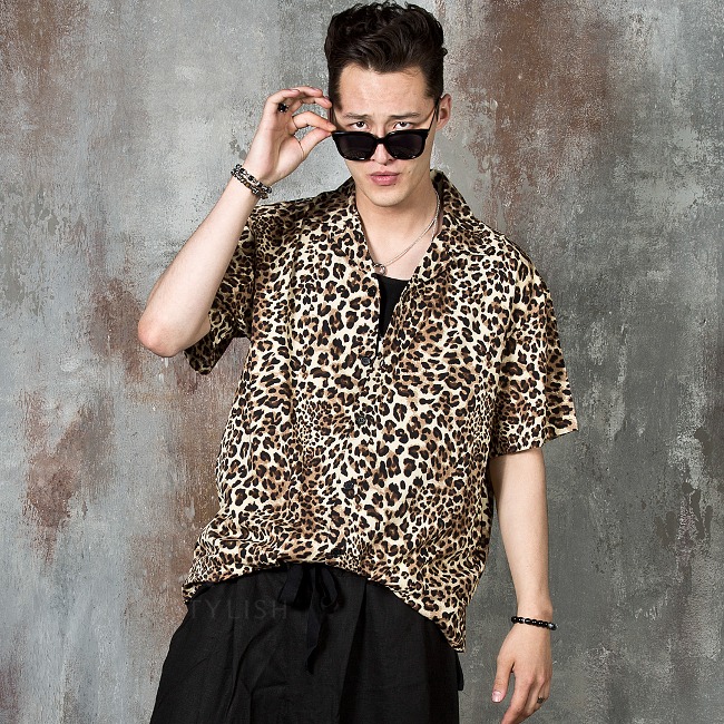 Leopard patterned summer shirts
