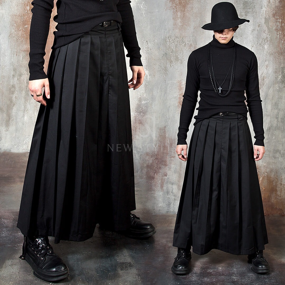 Avant-garde pleated belt skirt